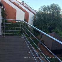 Нержавеющее ограждение балкона в Митино
